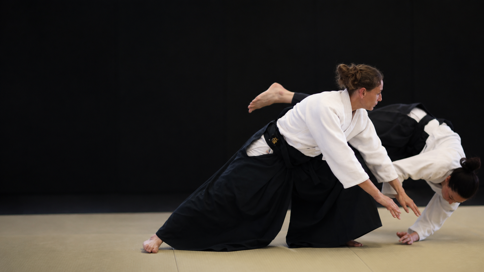 Pratique d’une technique d’aïkido à la Maison des arts de combat